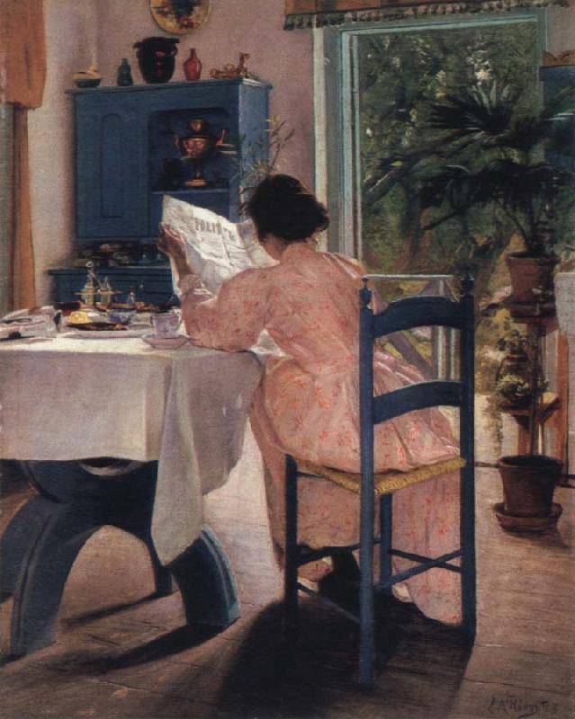 Laurits Andersen Ring at breakfast oil painting image